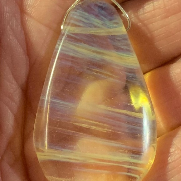 Lemon Opalite Quartz. Gorgeous pendant. Free SS chain with offer.Handmade - Picture 7 of 10